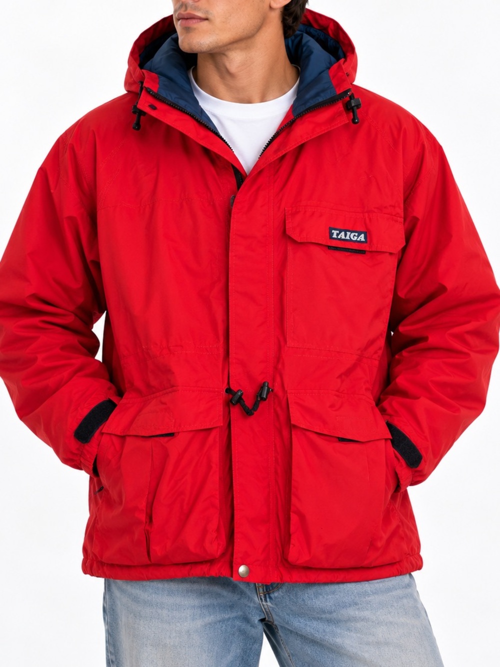 Vintage Taiga Vancouver Red Hooded Outdoor Jacket XL 90s Gorpcore